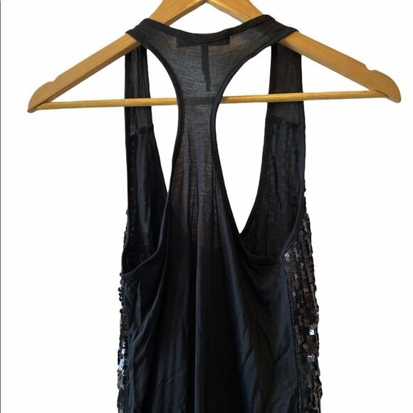 BUFFALO Black Sequin T Back Dressy Tank XS - Picture 5 of 8